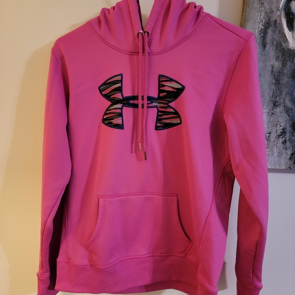 Under Armour Tops - Under Armour Pink Hoodie, Cold Gear, Size Medium, Excellent Condition
